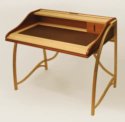 Hand Crafted Roll Top Desk In Mahogany By Reed Hansuld Furniture